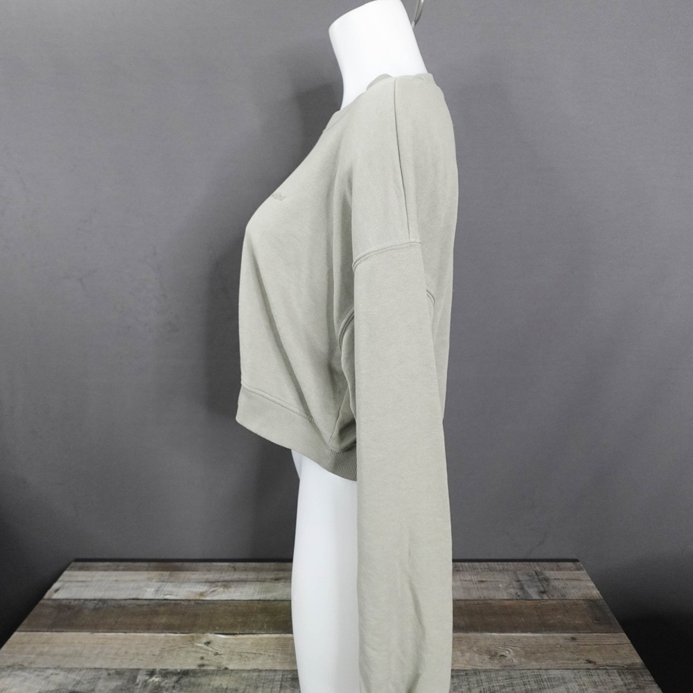 Divided Womens Sweatshirt Large Green Cropped Boxy Casual Everyday Athleisure - Picture 3 of 11